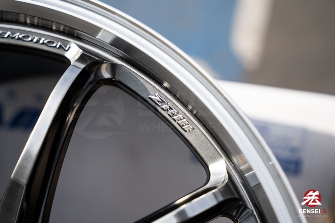 Work Emotion ZR10 1P / 19x8.5 +38, 19x9.5 +38 / 5x114.3 / Glim Black Diamond Cut Rim (GTKRC)