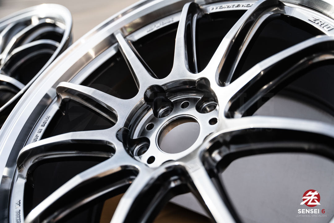 Work Emotion ZR10 1P / 19x9.5 +38 / 5x114.3 / Llanta Glim Black con corte de diamante (GTKRC)