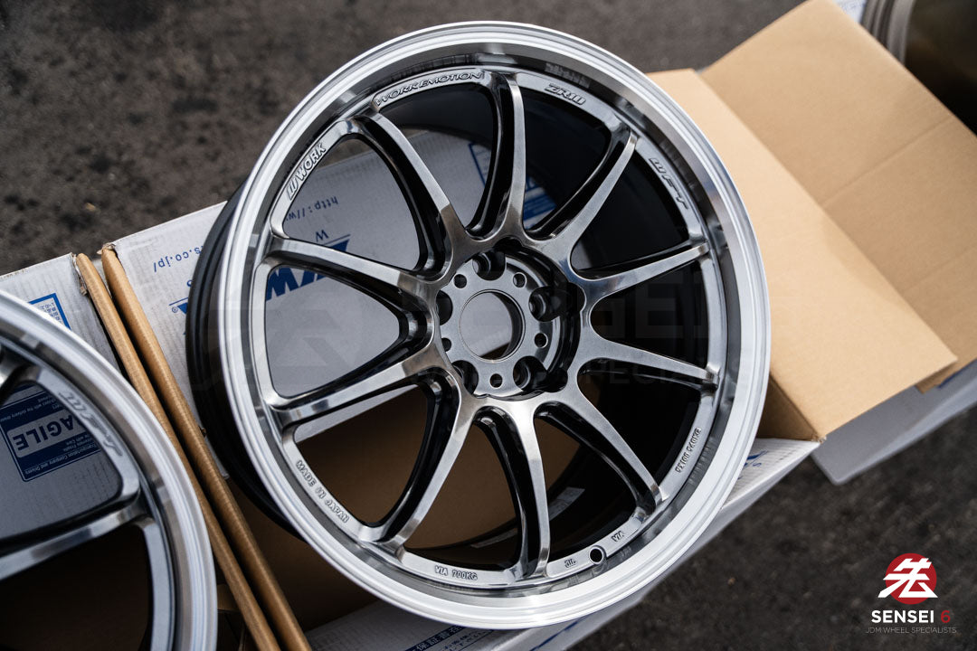 Work Emotion ZR10 1P / 18x9.5 +22 / 5x114.3 / Llanta Glim Black con corte de diamante (GTKRC)