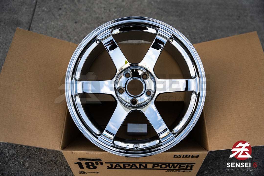 Volk TE37 Saga SL / 18x10.5 +15 / 5x114.3 / Chrome – Sensei 6