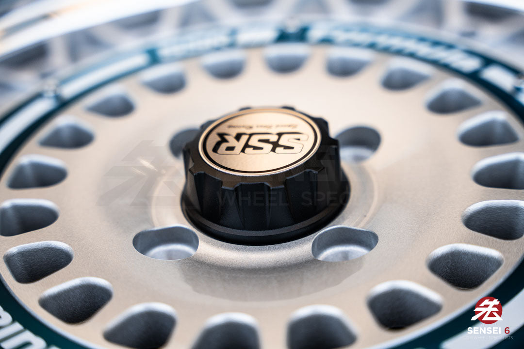 SSR Formula Aero Mesh / 16x8 +32 / 4x100 / FM Silver + Brushed Blue Ring