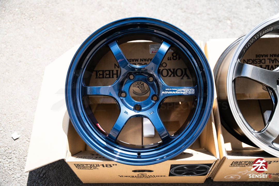 Advan R6 / 18x9.5 +45 / 5x120 / Racing Titanium Blue (TBP)