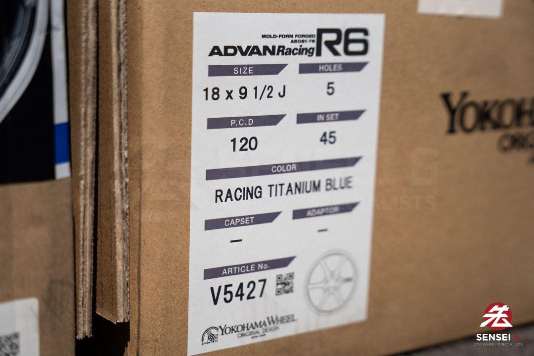 Advan R6 / 18x9.5 +45 / 5x120 / Racing Titanium Blue (TBP)