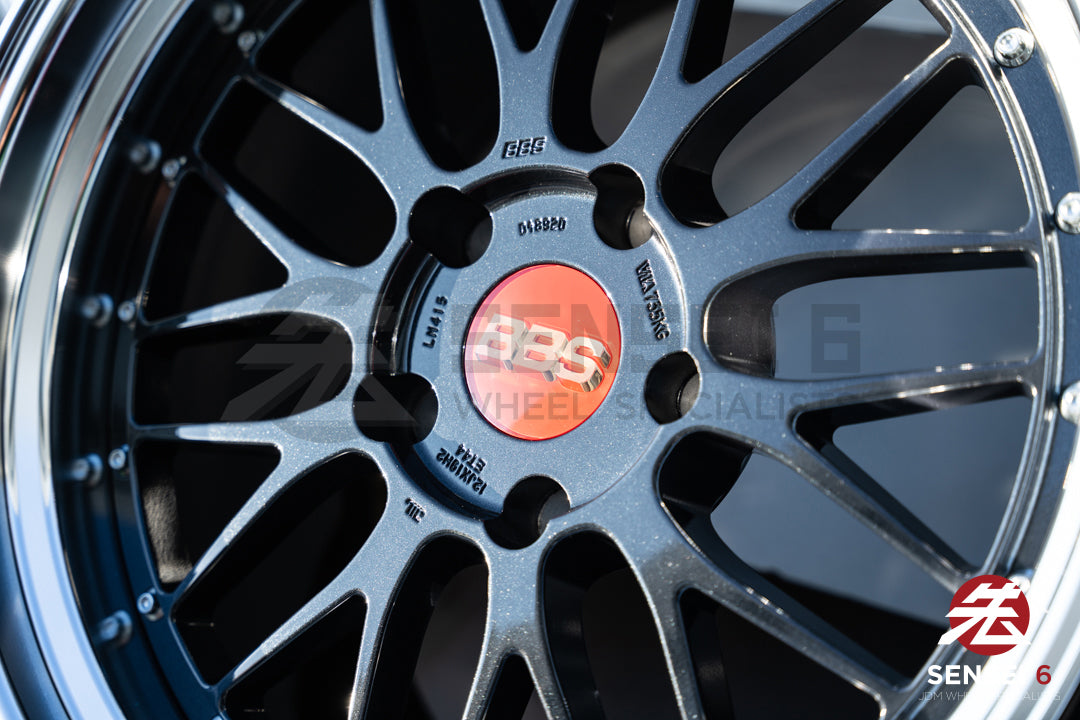 BBS LM / 19x8.5 +50, 19x12 +44 / 5x130 / Negro Azul