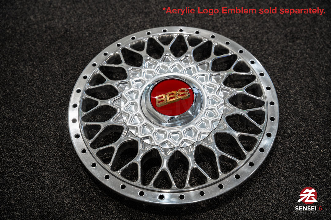 S6 Reproduction Hex Cap Replacement fitted for Various BBS Wheels with 70mm 4/5-Tab Emblems (V2)