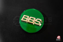 Load image into Gallery viewer, BBS Logo Emblem 70mm (Green/Gold)