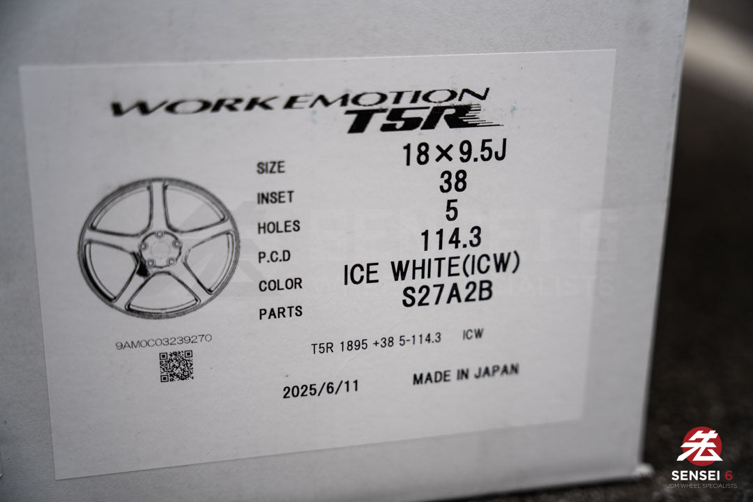 Work Emotion T5R 1P / 18x9.5 +38 / 5x114.3 / Ice White (ICW)