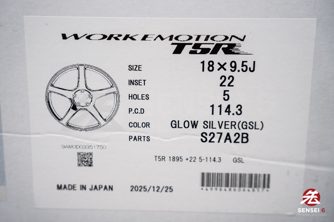 Work Emotion T5R 1P / 18x9.5 +22 / 5x114.3 / Glow Silver (GSL)
