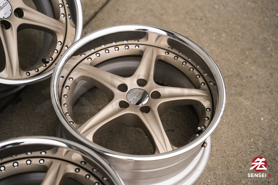 Llantas SSR GPO Decolte Evolution de 17" (usadas) / 5x100 / 17x8,5 +22 / Blanco satinado dorado
