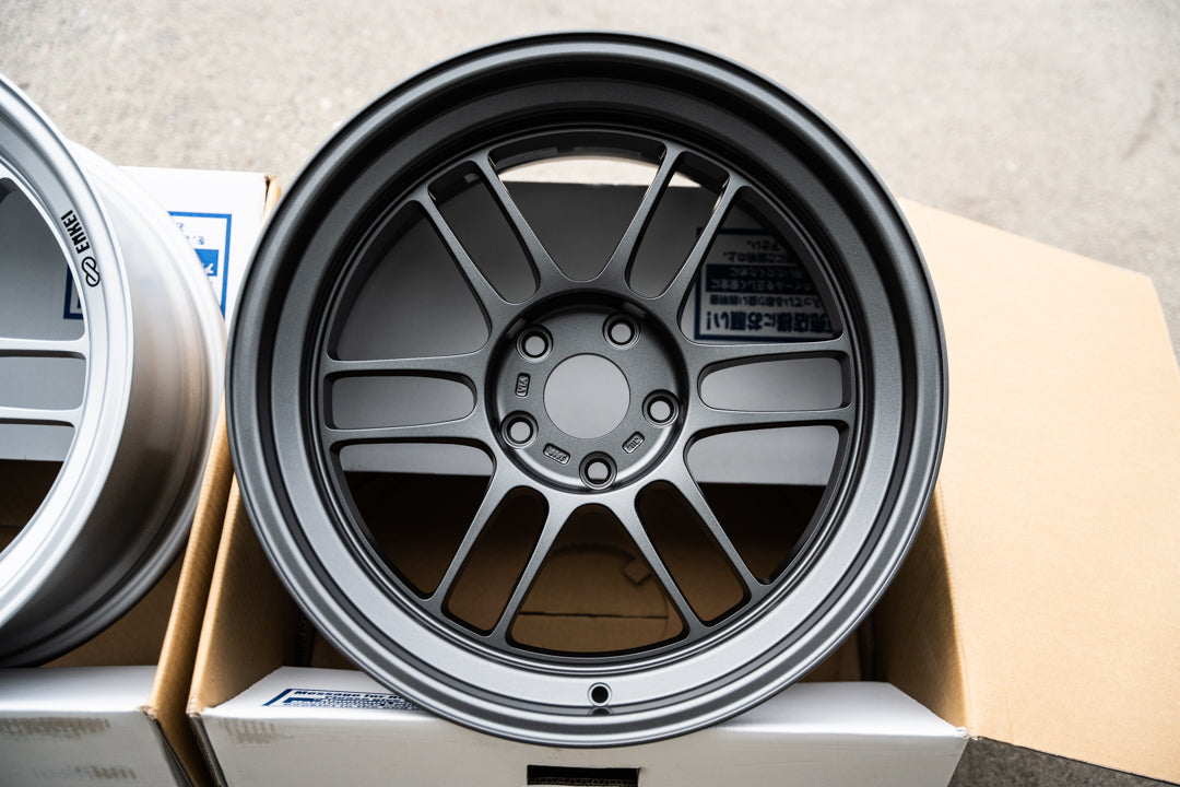 Enkei RPF1RS 18x9 5 12 18x10 5 10 5x114 3 Matte Dark Gunmetal enkei-rpf1rs-18x9-5-12-18x10-5-10-5x114-3-matte-dark-gunmetal