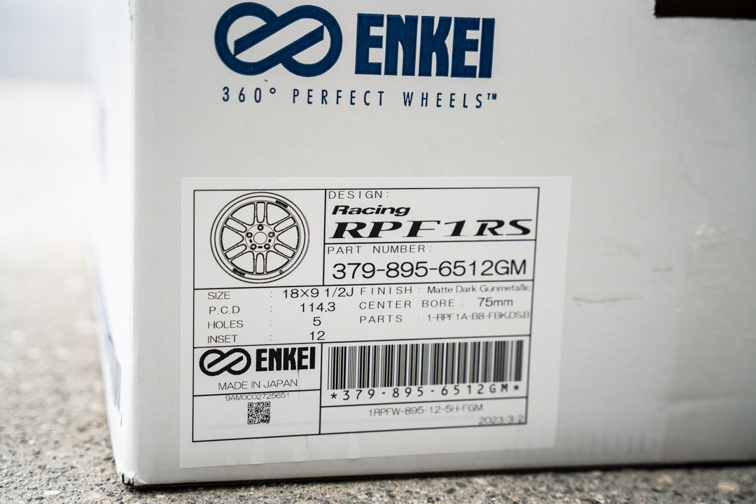 Enkei RPF1RS / 18x9.5 +12 / 5x114.3 / Gunmetalizado oscuro mate