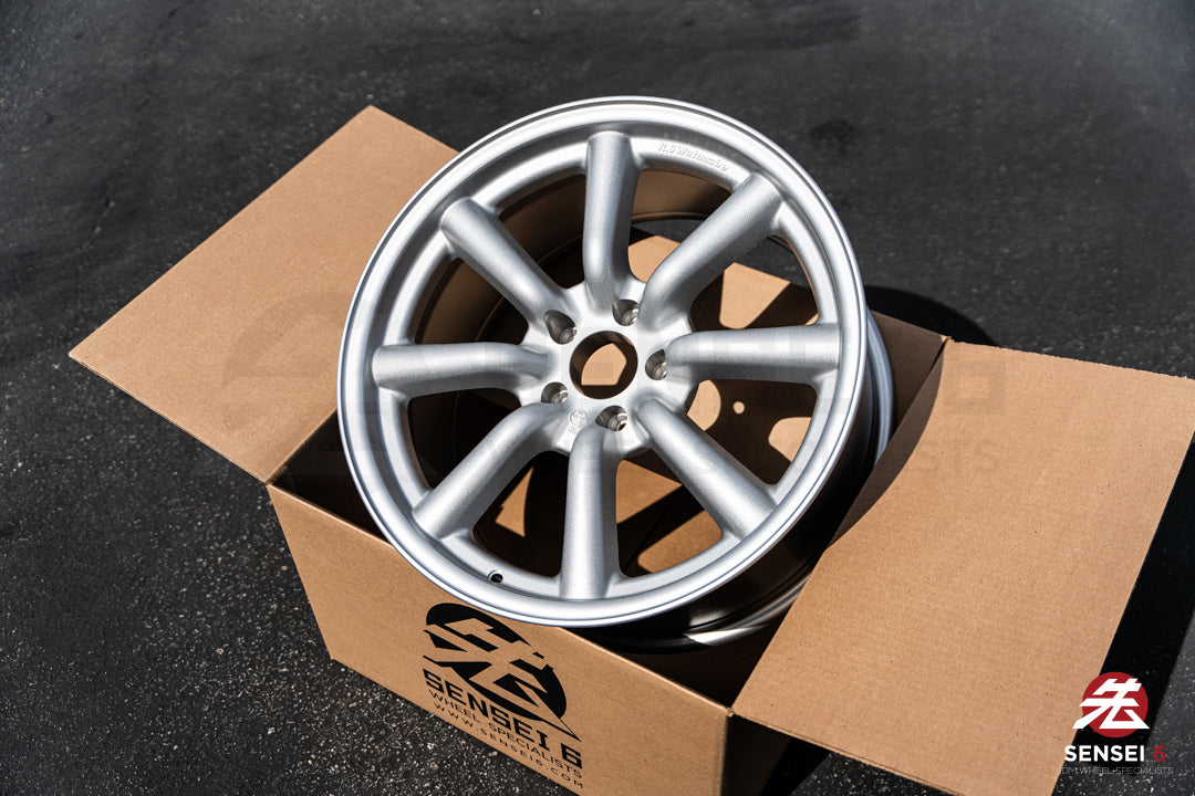 Ruedas RS Watanabe F8 de 19" (usadas) / 19x9,5 +30, 19x10,5 +25 / 5x114,3 / Plateado metalizado