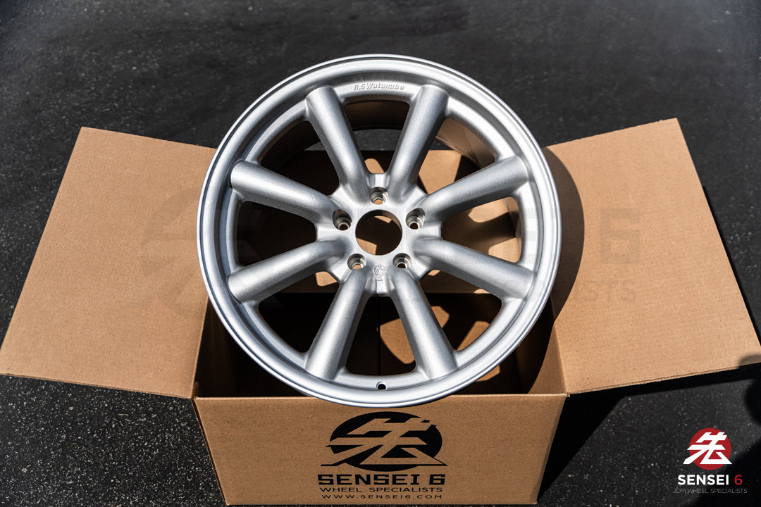 Ruedas RS Watanabe F8 de 19" (usadas) / 19x9,5 +30, 19x10,5 +25 / 5x114,3 / Plateado metalizado