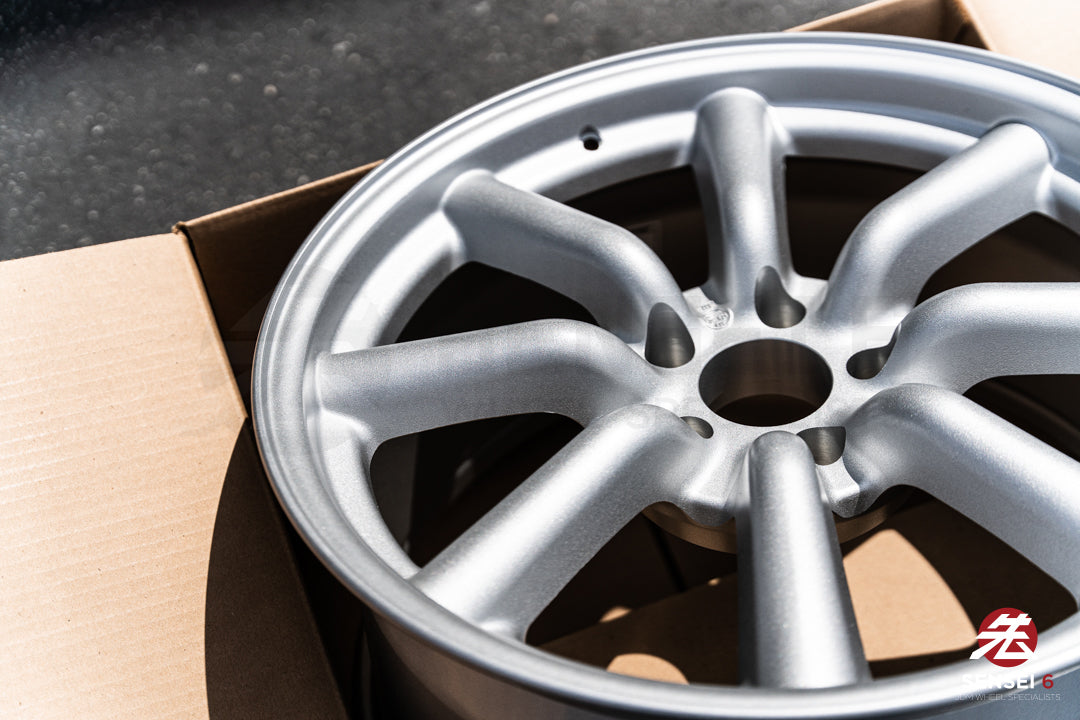 Ruedas RS Watanabe F8 de 19" (usadas) / 19x9,5 +30, 19x10,5 +25 / 5x114,3 / Plateado metalizado