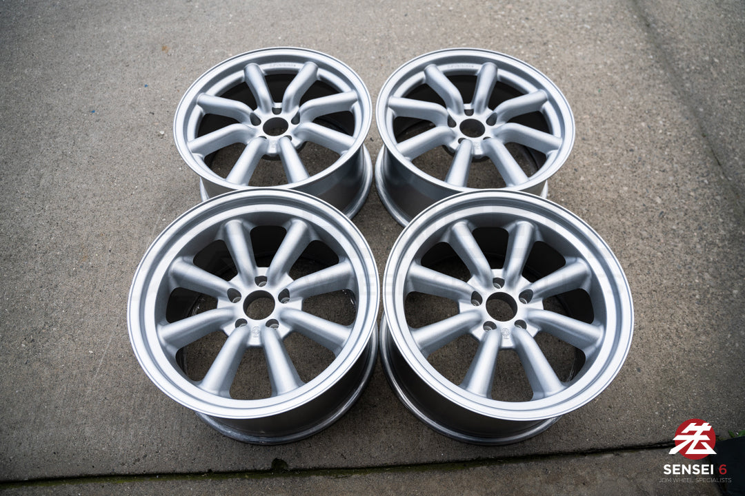 Ruedas RS Watanabe F8 de 19" (usadas) / 19x9,5 +30, 19x10,5 +25 / 5x114,3 / Plateado metalizado