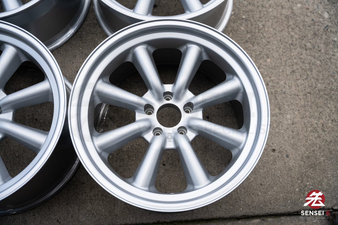 Ruedas RS Watanabe F8 de 19" (usadas) / 19x9,5 +30, 19x10,5 +25 / 5x114,3 / Plateado metalizado