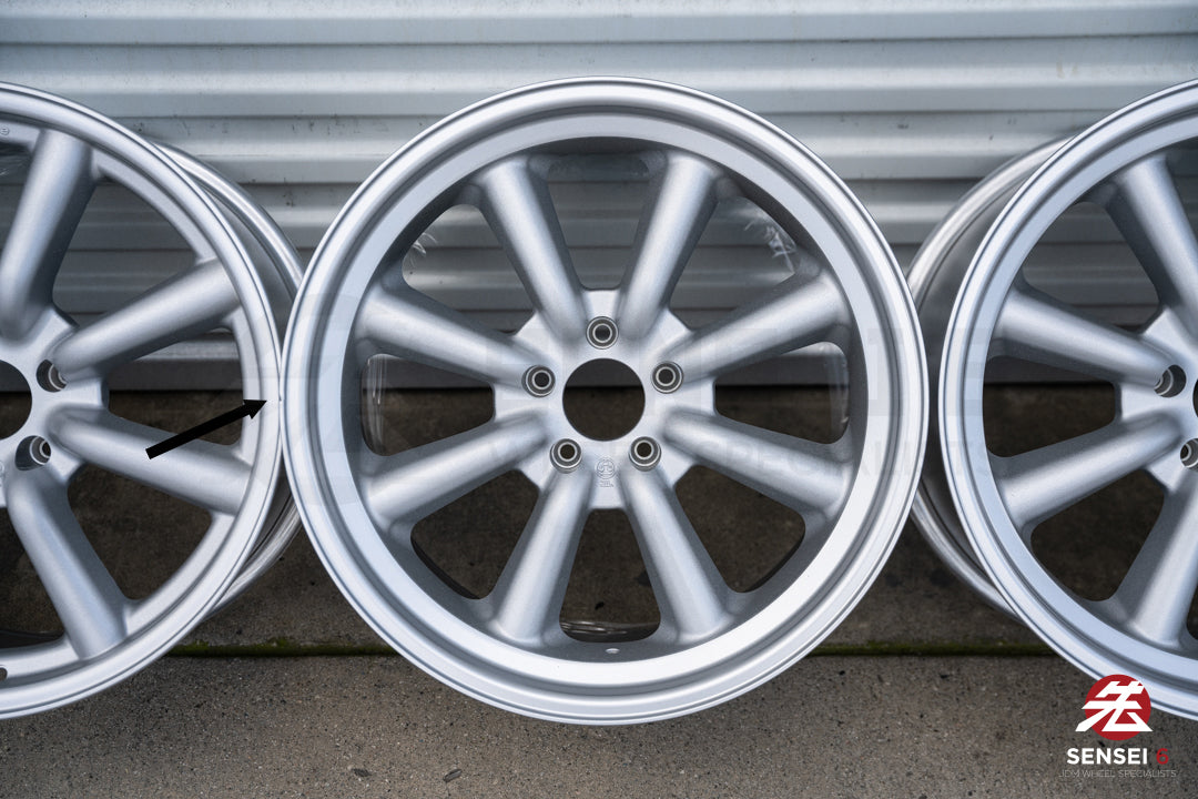 Ruedas RS Watanabe F8 de 19" (usadas) / 19x9,5 +30, 19x10,5 +25 / 5x114,3 / Plateado metalizado