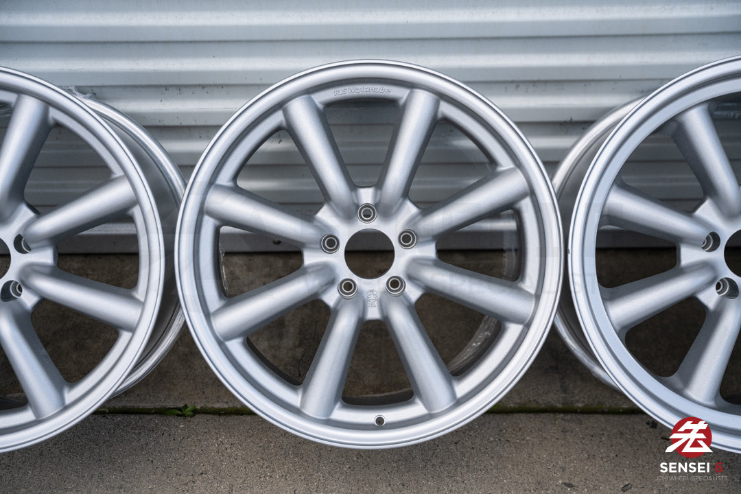 Ruedas RS Watanabe F8 de 19" (usadas) / 19x9,5 +30, 19x10,5 +25 / 5x114,3 / Plateado metalizado