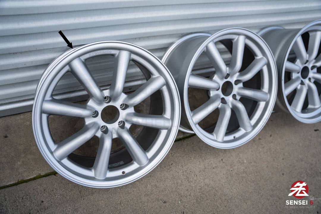 Ruedas RS Watanabe F8 de 19" (usadas) / 19x9,5 +30, 19x10,5 +25 / 5x114,3 / Plateado metalizado