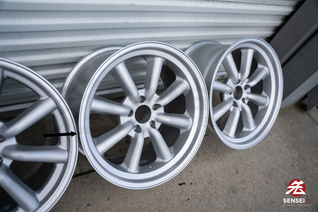 Ruedas RS Watanabe F8 de 19" (usadas) / 19x9,5 +30, 19x10,5 +25 / 5x114,3 / Plateado metalizado