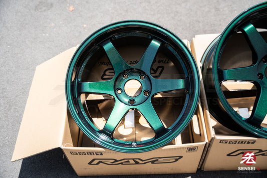 Volk TE37SL / 19x9.5 +21, 19x11 +34 / 5x120 / Racing Green (IG)