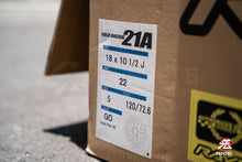 Load image into Gallery viewer, Volk 21A / 18x10.5 +22 / 5x120 / Gold Rim DC (GO)