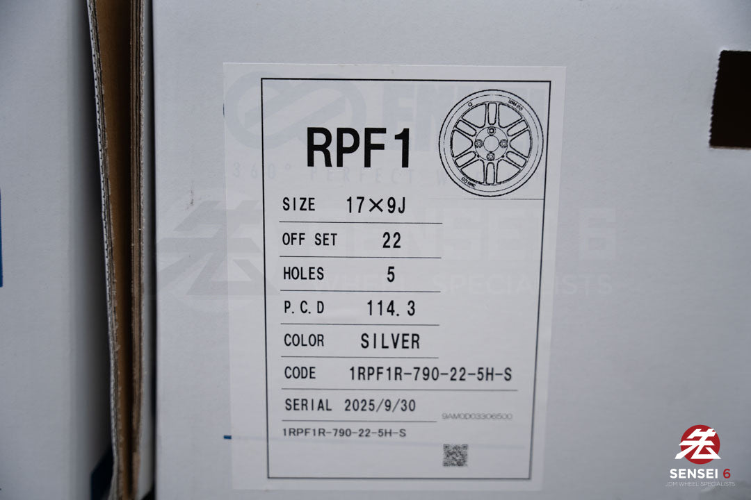 Enkei RPF1 / 17x9 +22 / 5x114.3 / F1 Silver (S)
