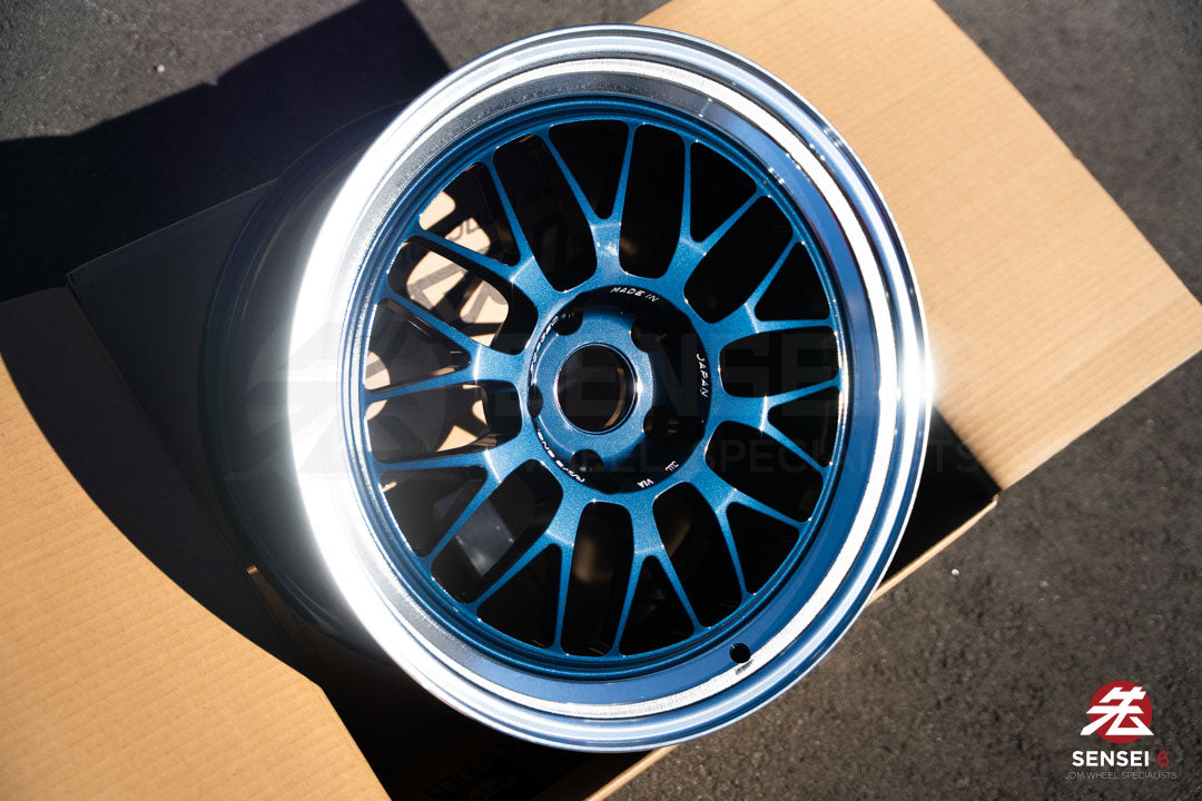 Volk 21A / 18x9.5 +22 / 5x120 / Mag Blue Rim DC (BL)
