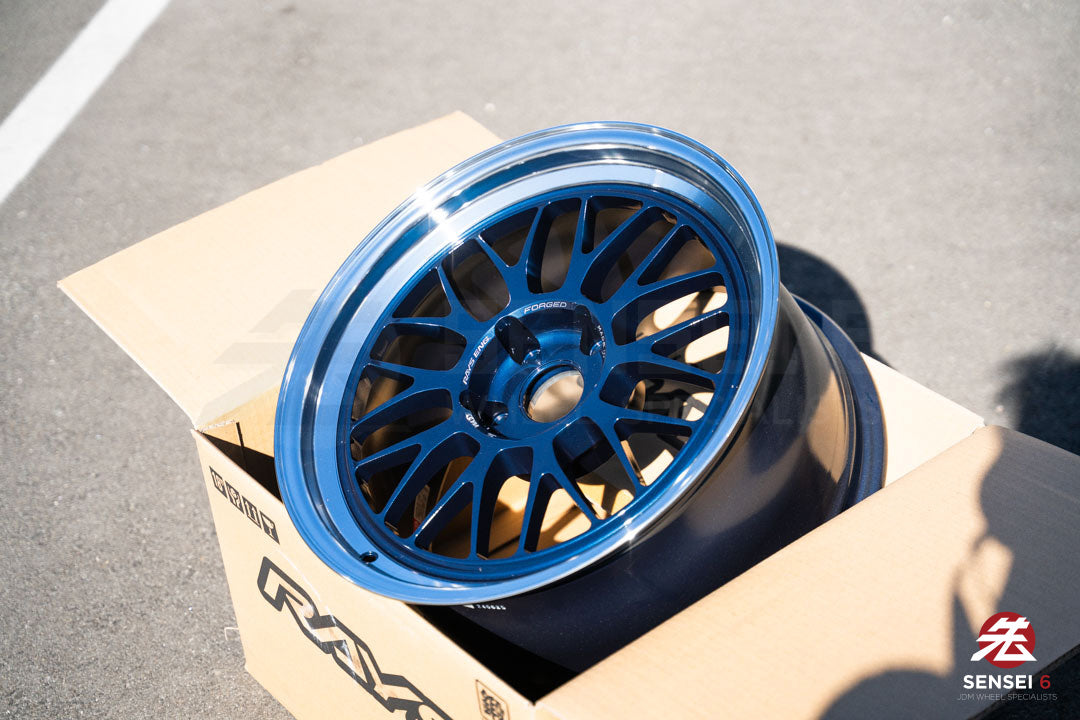 Volk 21A / 18x9.5 +22 / 5x120 / Mag Blue Rim DC (BL)