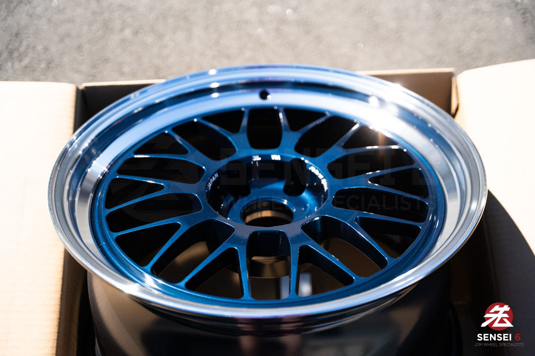 Volk 21A / 18x9.5 +22 / 5x120 / Mag Blue Rim DC (BL)