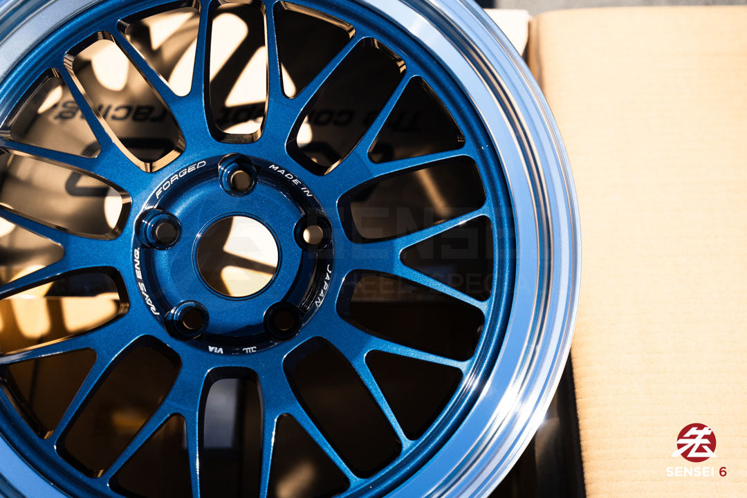 Volk 21A / 18x9.5 +22 / 5x120 / Mag Blue Rim DC (BL)