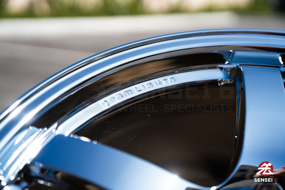 Luces Gram 57CR / 18x9.5 +22 / 5x114.3 / Cromadas
