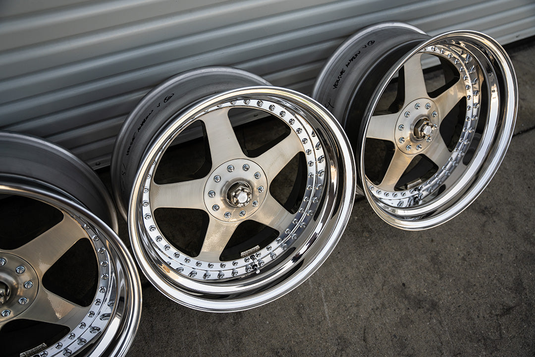 VeilSide 18インチアルミ VeilSide ANDREW RACING FORGED Evolution V Black Polish Wheel Set