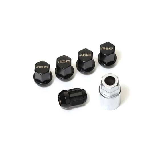 [IN STOCK] Rays 19Hex L31 Lock & Nut Set (20 + 4pcs) / M14x1.50 / Black