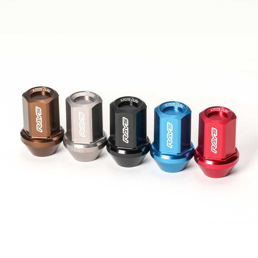 [EN STOCK] Juego de tuercas y cerraduras rectas Rays Dura-Nut L37 (20 + 4 piezas) / M12x1.50 / Bronce metálico