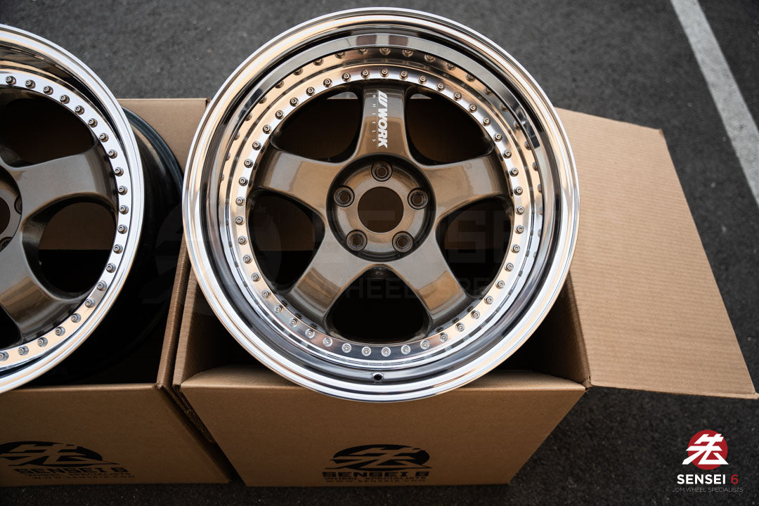 19" Work Meister S1 3P (Used Wheels) / 5x114.3 / 19x9 +25, 19x10.5 +23 / Titanium Gold