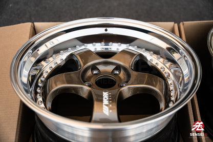 19" Work Meister S1 3P (Used Wheels) / 5x114.3 / 19x9 +25, 19x10.5 +23 / Titanium Gold