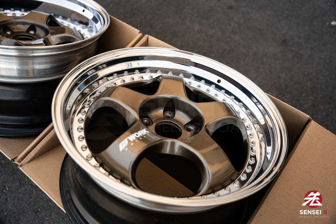19" Work Meister S1 3P (Used Wheels) / 5x114.3 / 19x9 +25, 19x10.5 +23 / Titanium Gold