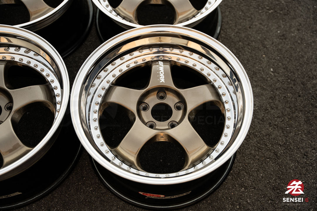 19" Work Meister S1 3P (Used Wheels) / 5x114.3 / 19x9 +25, 19x10.5 +23 / Titanium Gold