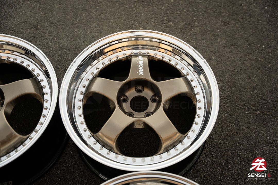 19" Work Meister S1 3P (Used Wheels) / 5x114.3 / 19x9 +25, 19x10.5 +23 / Titanium Gold