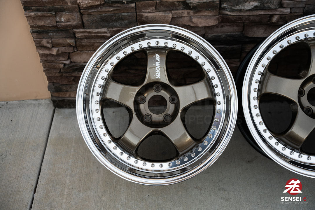19" Work Meister S1 3P (Used Wheels) / 5x114.3 / 19x9 +25, 19x10.5 +23 / Titanium Gold