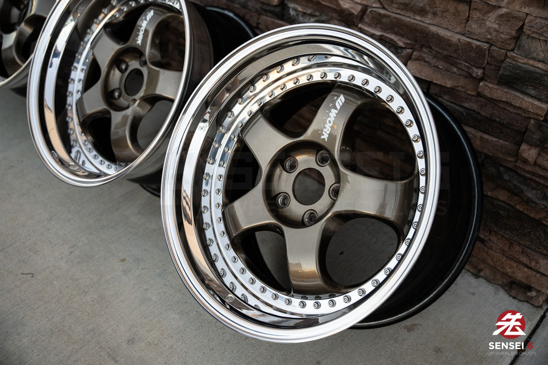 19" Work Meister S1 3P (Used Wheels) / 5x114.3 / 19x9 +25, 19x10.5 +23 / Titanium Gold