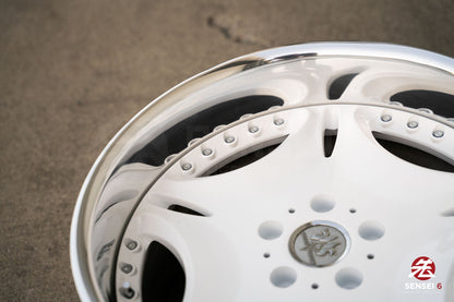 Llantas AME Gestalt Virouge de 18" (usadas) / 5x114.3 / 18x9.5 -3, 18x9.5 -4 / Blancas