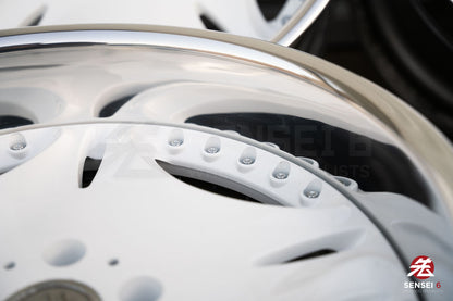 Llantas AME Gestalt Virouge de 18" (usadas) / 5x114.3 / 18x9.5 -3, 18x9.5 -4 / Blancas