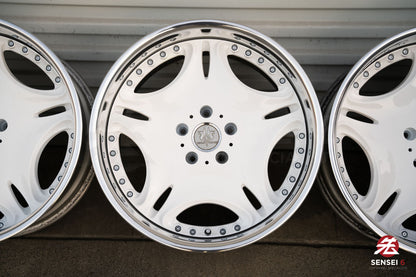 Llantas AME Gestalt Virouge de 18" (usadas) / 5x114.3 / 18x9.5 -3, 18x9.5 -4 / Blancas
