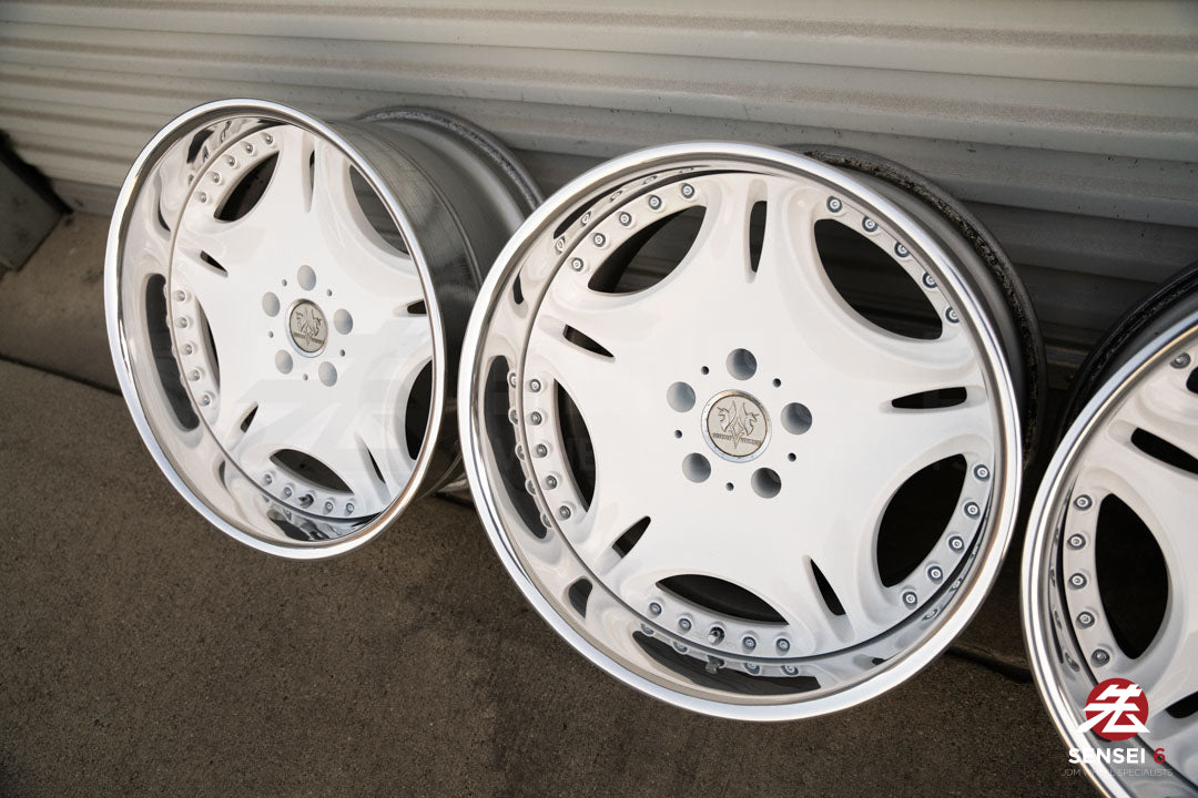 Llantas AME Gestalt Virouge de 18" (usadas) / 5x114.3 / 18x9.5 -3, 18x9.5 -4 / Blancas