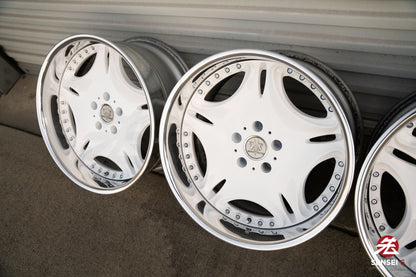 Llantas AME Gestalt Virouge de 18" (usadas) / 5x114.3 / 18x9.5 -3, 18x9.5 -4 / Blancas
