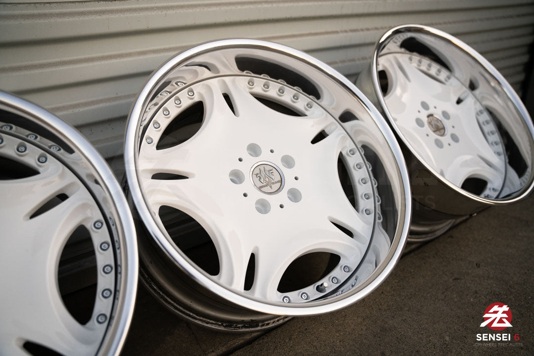 Llantas AME Gestalt Virouge de 18" (usadas) / 5x114.3 / 18x9.5 -3, 18x9.5 -4 / Blancas