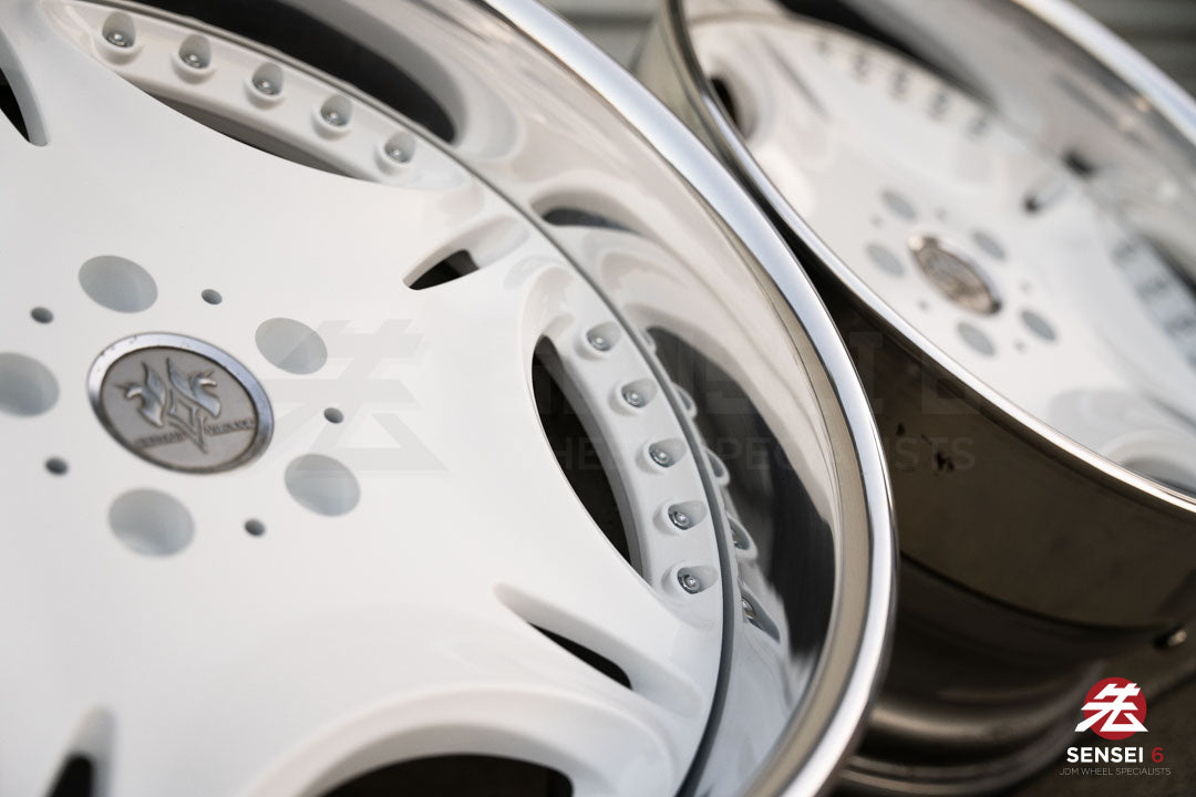 Llantas AME Gestalt Virouge de 18" (usadas) / 5x114.3 / 18x9.5 -3, 18x9.5 -4 / Blancas