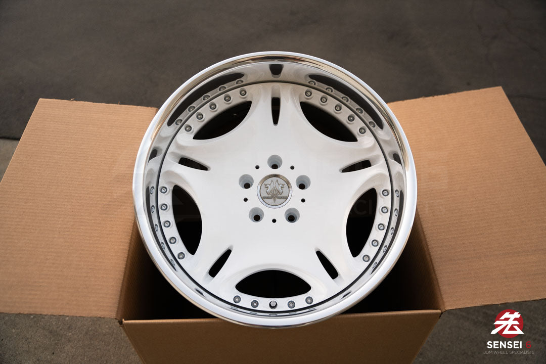 Llantas AME Gestalt Virouge de 18" (usadas) / 5x114.3 / 18x9.5 -3, 18x9.5 -4 / Blancas
